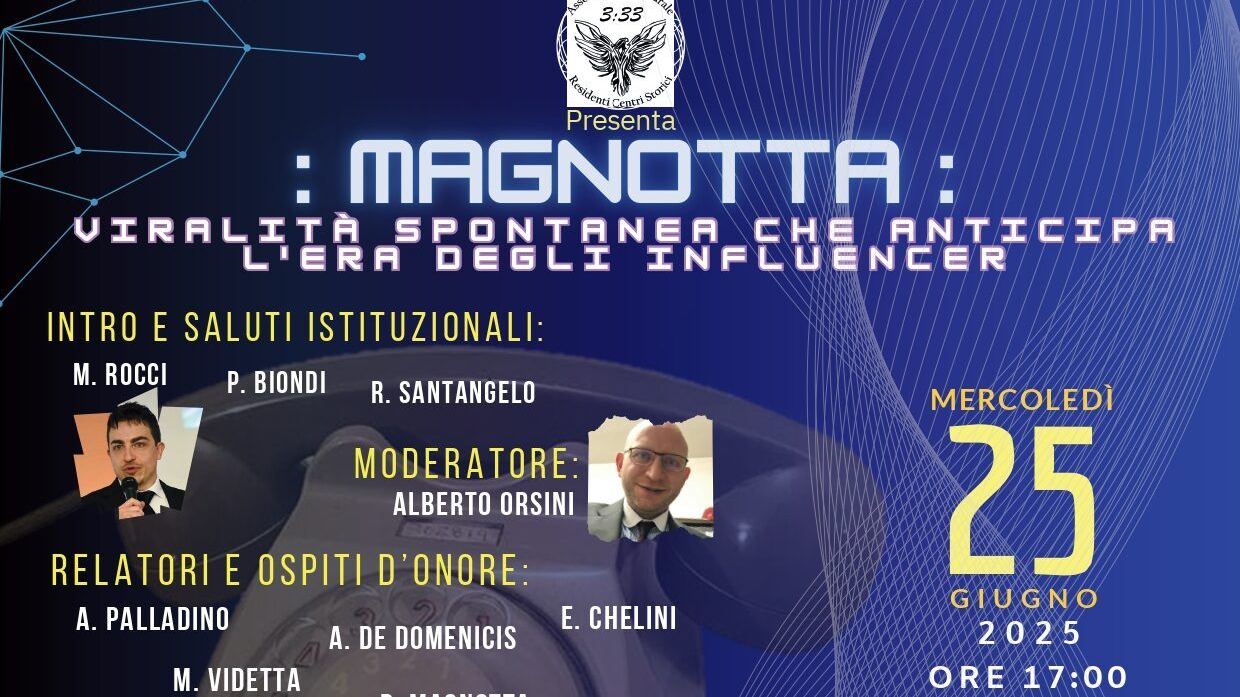 Immagine dell’articolo: Magnotta: Viralità Spontanea che Anticipa l’Era degli Influencer – Annuncio evento